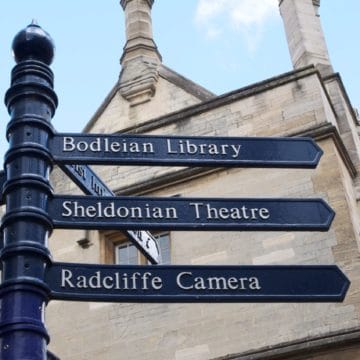 Scio Study Abroad Oxford Sign Directions Square